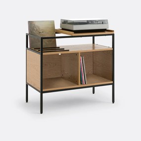 Vinylmeubel in eik en metaal L87 cm, Volga