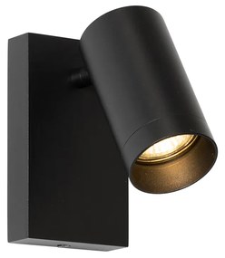 Moderne wandlamp zwart verstelbaar met schakelaar - Jeana Luxe