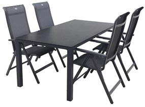 Hartman Milaan/Chaneo verstelbare tuinset - 180x90 cm. - 5-delig