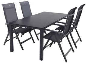 Hartman Milaan/Chaneo verstelbare tuinset - 180x90 cm. - 5-delig