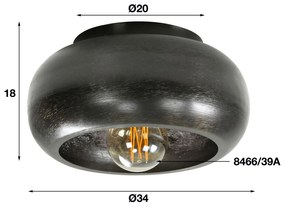 Plafondlamp Sky Ø34cm  - Metaal - Giga Meubel - Industrieel & robuust