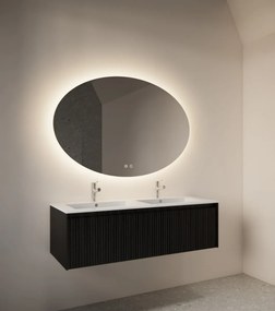 Gliss Design Oval spiegel met LED-verlichting en verwarming 160x100cm