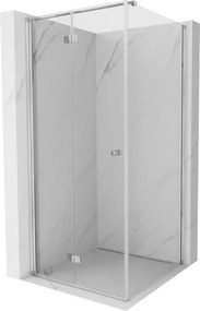 Mexen Mist-F opklapbare douchecabine links 75 x 75 cm, transparant, chroom - 8A6T-075-075-01-00-L