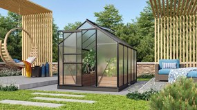 Vitavia Venus serre - 6,2m² - met 4 mm polycarbonaat - Zwart