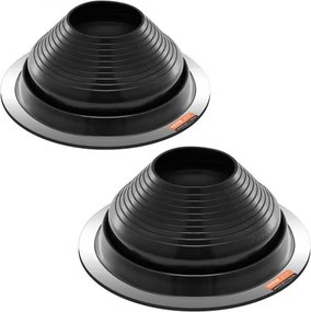VEVOR Set van 2 buismoffen, geschikt voor buisbuitendiameters van 150 tot 280 mm, EPDM-dakdoorvoer, dakafdichtingsflens -55 tot 100℃, voor schoorstenen, houtkachels en buitenventilatiebuizen