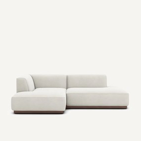 Hoekbank links in linnen fluweel, JACOPO