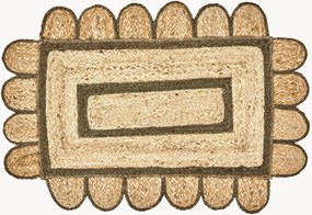 Handgemaakte juten deurmat Denta