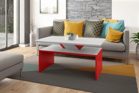 SISI grijs steen / rood, salontafel