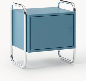 Metalen nachtkastje Robyn, met links- of rechtsdraaiende deur