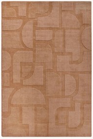 Wollen vloerkleed Alexis met hoog-laag effect