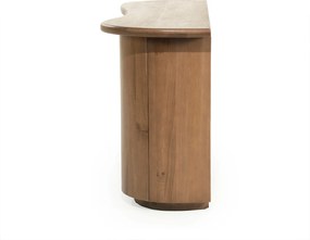 Eleonora Josh Eiken Dressoir Golvend Design Bruin - 180x50x80cm.