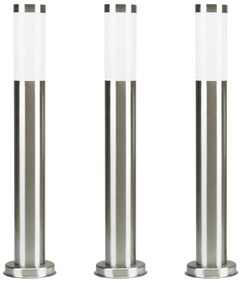 Lech 2 (set van 3 stuks) RVS Tuinlamp Tuinverlichting Zilver E27