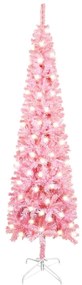 vidaXL Kerstboom met LED's smal 120 cm roze