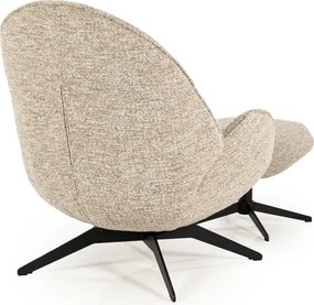 Draaibare Fauteuil Met Voetenbank Taupe