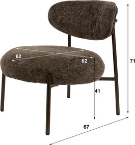 Bruine Fauteuil Met Ronde Zitting
