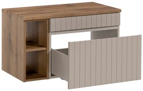 Comad Iconic Cashmere badkamermeubel 80cm met open kast en toppaneel taupe