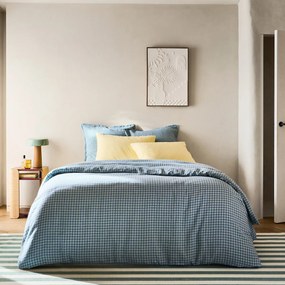 Dekbedovertrek in gewassen linnen, ACÉLIE BLEU