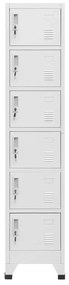 vidaXL Lockerkast 38x40x180 cm staal lichtgrijs