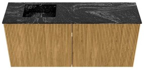 Mondiaz Joya DLux 90cm toiletmeubel oak met wastafel faye links 1 kraangat lava