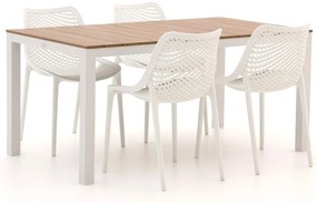 Diningset Forza | 4 personen polywood | Tuinset stapelbaar | 5-delig | Kees Smit Tuinmeubelen