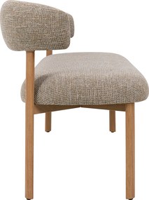Eetkamerbank Eiken Met Grove Stof 180 Cm