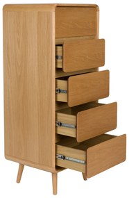 Zuiver Rise Natural Design Ladenkast Gebogen Eikenhout - 40x45x112cm.