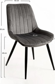 Set 6 Lene Fluwelen Stoelen