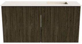 Mondiaz Joya DLux 80cm toiletmeubel shadow met wastafel faye rechts zonder kraangat meli