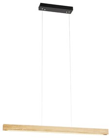 QAZQA Eettafel / Eetkamer Moderne hanglamp eik 98 cm incl. LED 3-staps dimbaar - Holz Modern Binnenverlichting Lamp