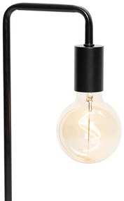 Moderne zwarte tafellamp met draadloos opladen - Facil Modern E27 Binnenverlichting Lamp