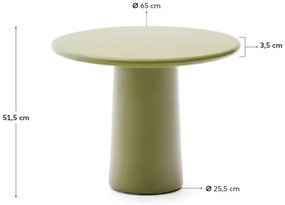 Kave Home Albanella Groene Salontafel Glanzend Cement 65 Cm - 65 X 65cm.
