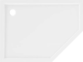 Mexen Flow kwartronde douchebak slim links 100 x 90 cm, wit glans - 46P109010L