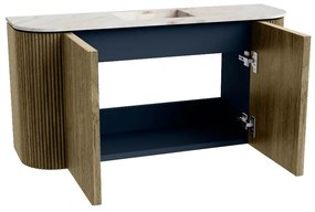 Mondiaz Joya DLux 85cm toiletmeubel ronding links/rechts dusk met wastafel faye midden zonder kraangat frappe