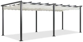 Vrijstaande terraspergola Tenerife 3x6 m crème