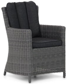 Tuinset 6 personen 240 cm Wicker Zwart Garden Collections Venerdi/Brighton