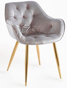 Zandel Gouden Fluwelen Stoel