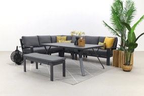 Rondo lounge diningset – Carbon black/mystic grey