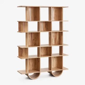 130x180 Cm Houten Rek Flin Rustiek Acaciabruin - Sklum