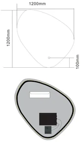 Best Design Ballon spiegel inclusief LED verlichting 120x120cm