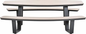 Garden Impressions Sarria picknick set ovaal 220 x 193 - donker grijs