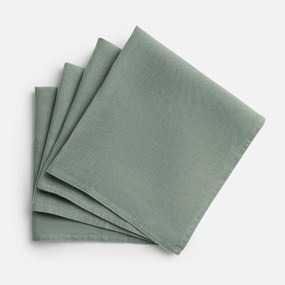 Set van 4 servetten van gewassen linnen Victorine
