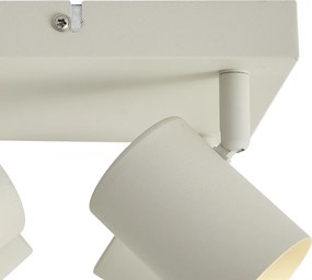 Moderne plafondspot beige 4-lichts kantelbaar - Jeana