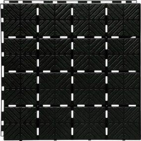 Prosperplast Easy Square Tuintegels - Zwart - 40x40 cm - Set van 9