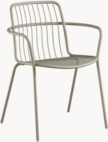 Stapelbare tuinstoelen Alisea met armleuningen, 2-delig