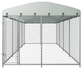 vidaXL Hondenkennel voor buiten met dak 8x4x2,3 m