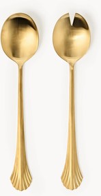 Mat geborstelde saladebestek Ondine van edelstaal