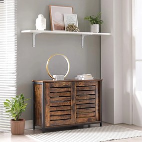 Nancy's Bristol Opbergkast - Commode Kasten - Industriële Kast - Dressoir - Kast met 2 Planken en 2 Deuren - 100 x 35 x 70 cm (L x B x H)