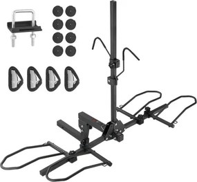 VEVOR Hitch fietsendrager, platform voor 2 fietsen, draagvermogen van 73 kg, fietsendragerkoppeling voor 50,8 mm ontvanger, opvouwbare fietsendrager voor auto, SUV, vrachtwagen, enz.
