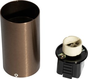 Moderne spot donker brons voor railsysteem 1-fase GU10 50mm - Iconic Ruby Honey