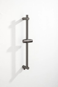 Saniclear Iron inbouwregendouche met 20cm hoofddouche, plafondarm, 2 standen handdouche en glijstang verouderd ijzer - gunmetal